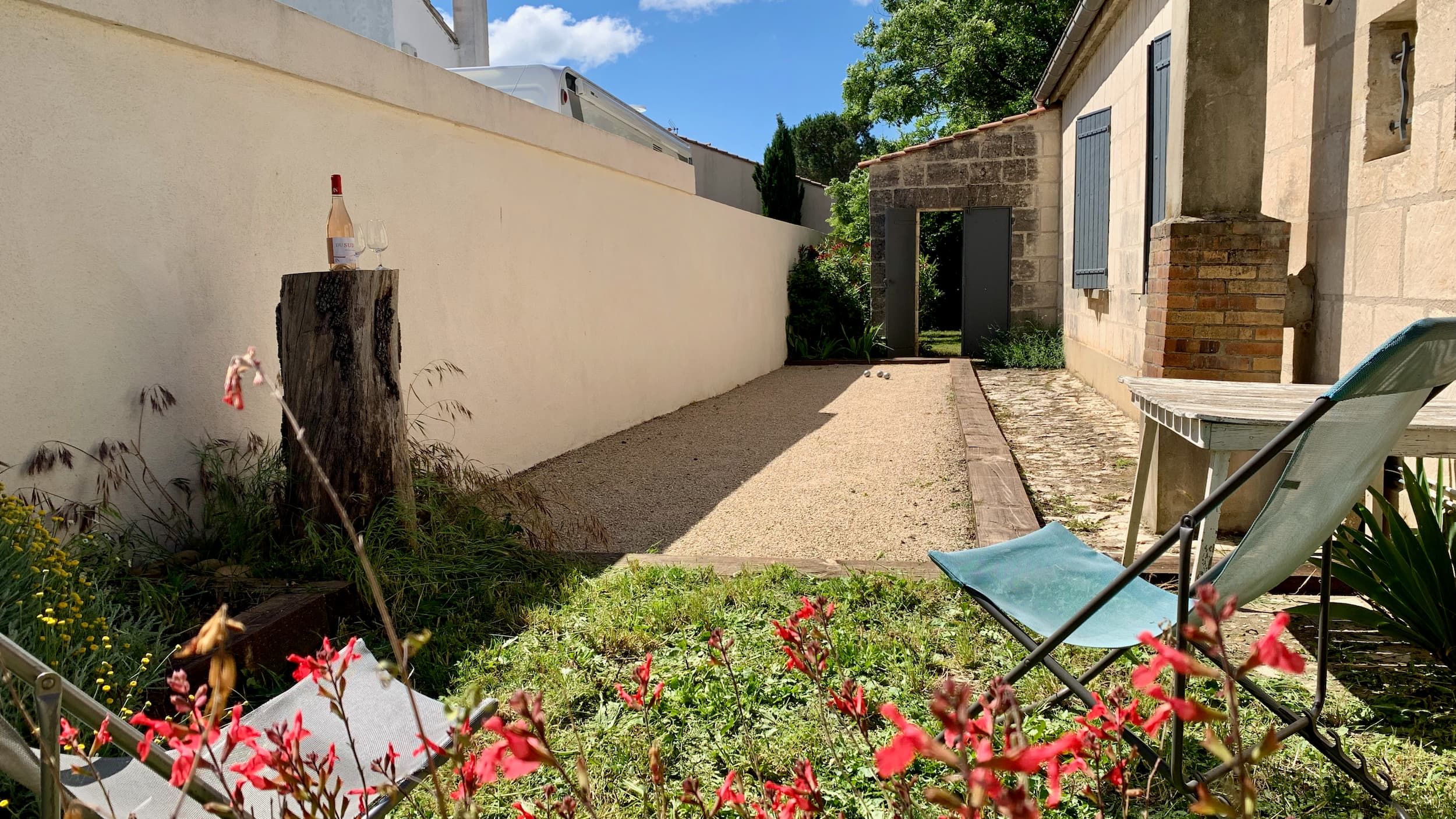 Vue du terrain de boules
