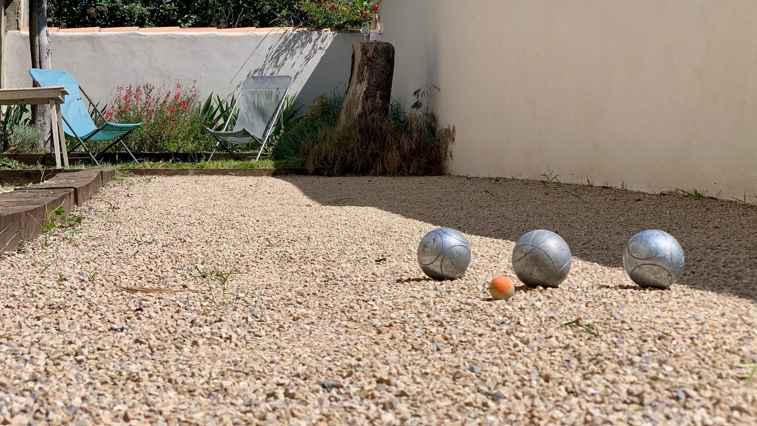 Vue du terrain de boules