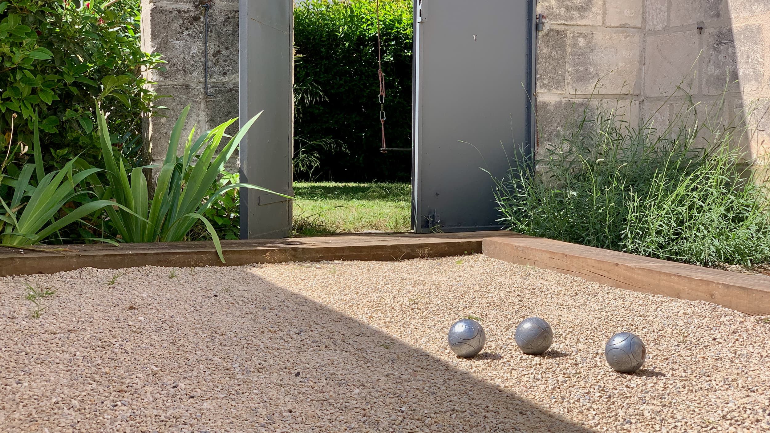Vue du terrain de boules