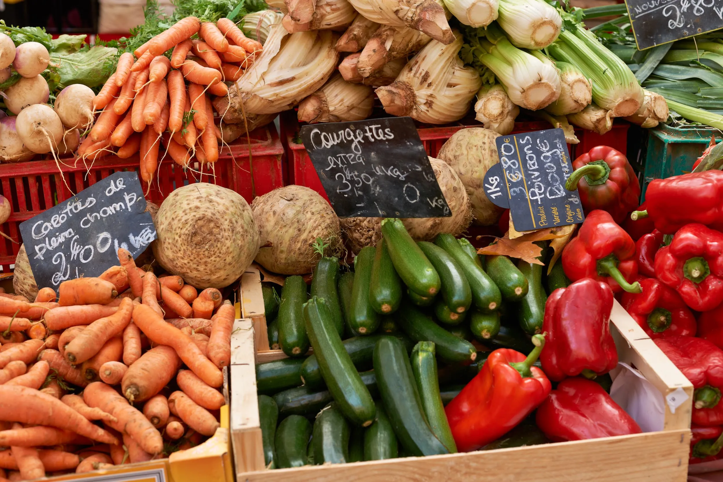 Légumes sur le marché de Provence